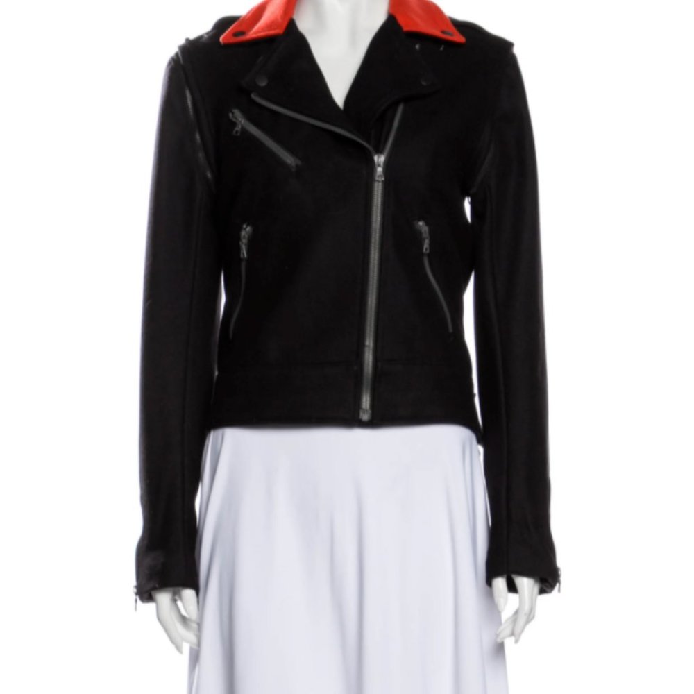 Size XSmall 0 Rag & Bone Womens Wool Biker Jacket